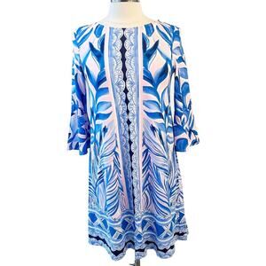 LILLY PULITZER Ophelia Pink Tropic Heat Wave Swing Dress Size S